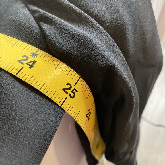 Maggy London Women's Black Silk Chiffon Blouse Size 20 Minimalist Lagenlook - Picture 4 of 9